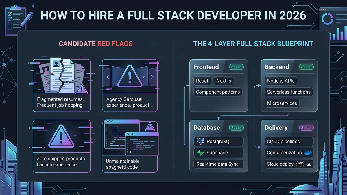 Cover image for How to Hire a Full Stack Developer for Your Startup in 2026