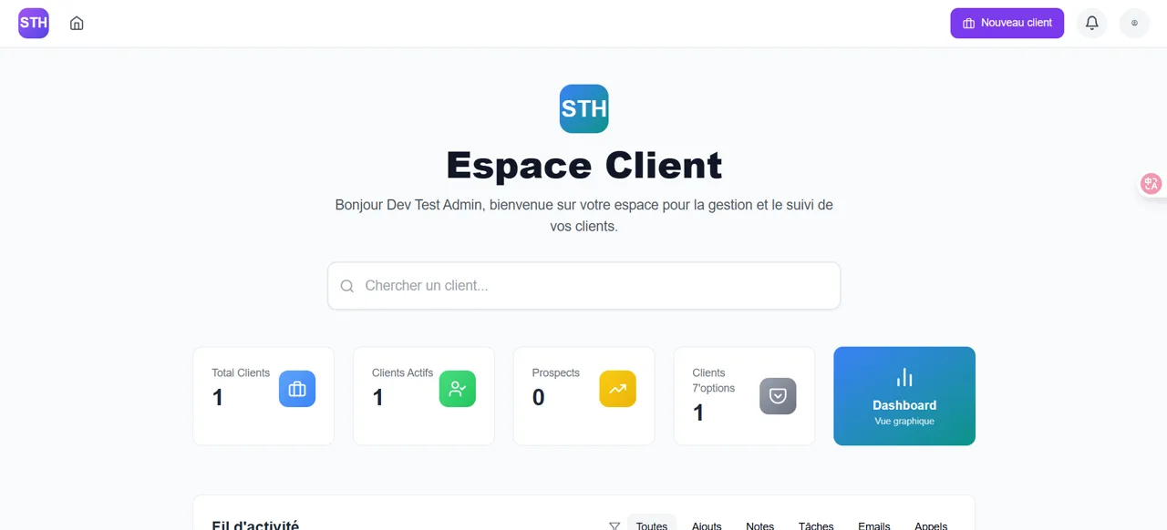 7TalentHub CRM interface