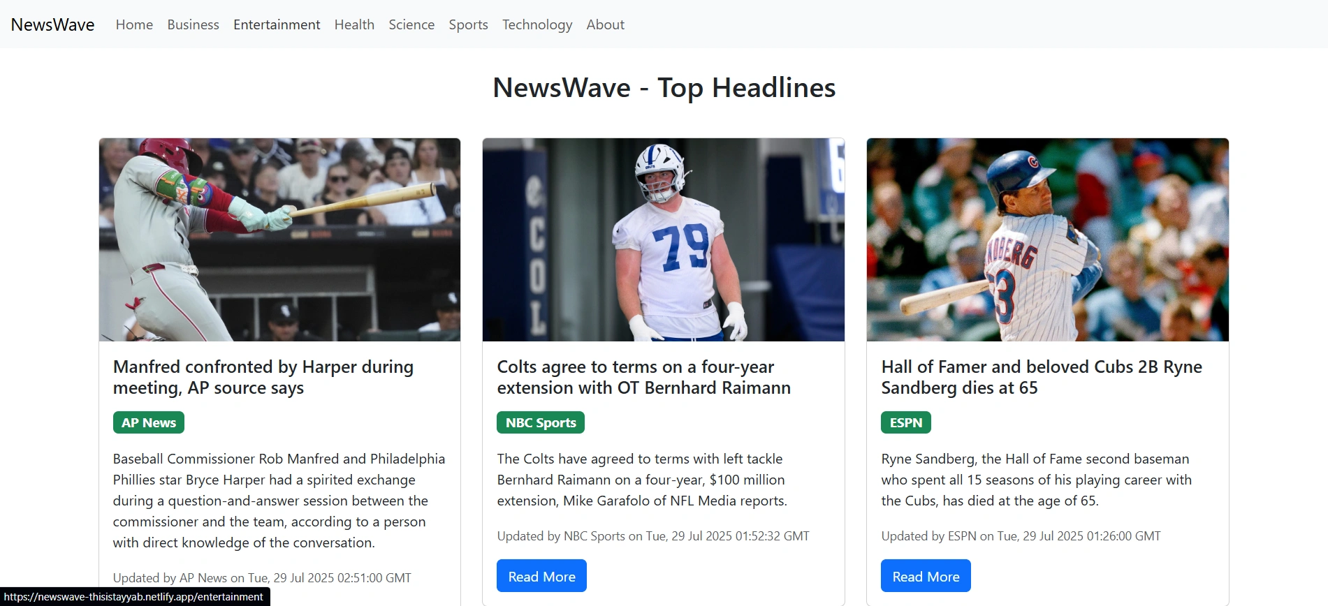 NewsWave news aggregator