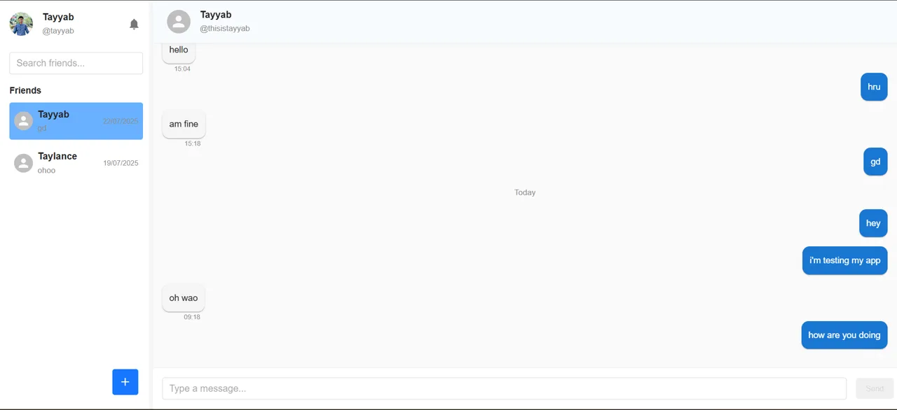 Taynio Chat messaging app